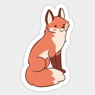 Cute little fox illustration Sticker